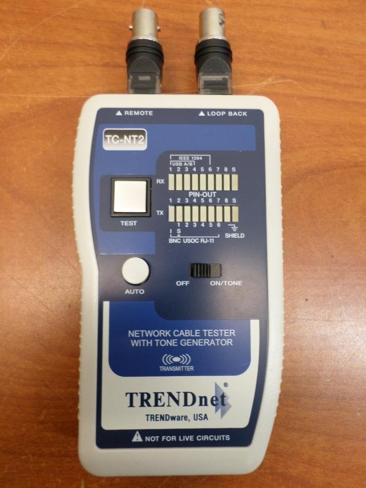 TRENDnet TC-NT2 Network Cable Tester with Tone Generator + Remote Terminator