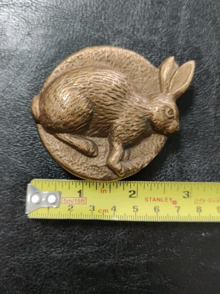 VINTAGE SOLID BRASS DRAWER PULL, HEAVY