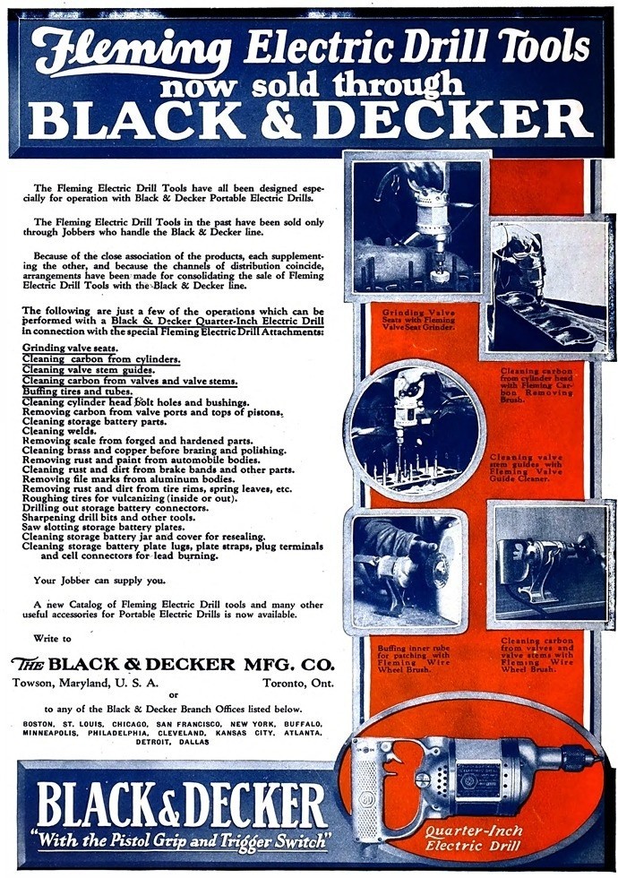 Black & Decker #2 Tapping drill (1926) Excellent shape, very rare.