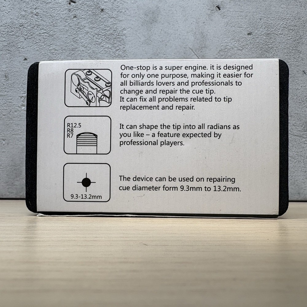 One-Stop Pool Cue Tip Shaper