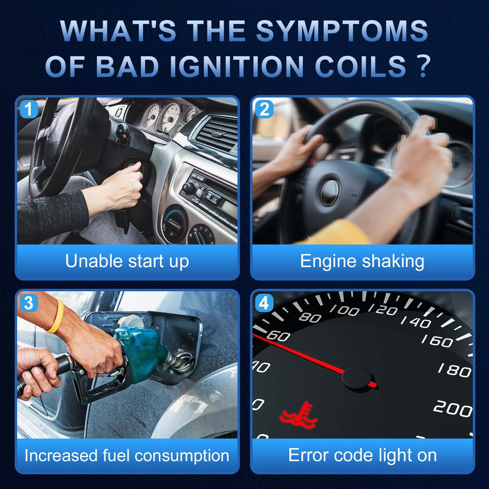 8 Energy Ignition Coil & 16 Iridium Spark Plug for Ram 1500 Dodge Charger 5.7L