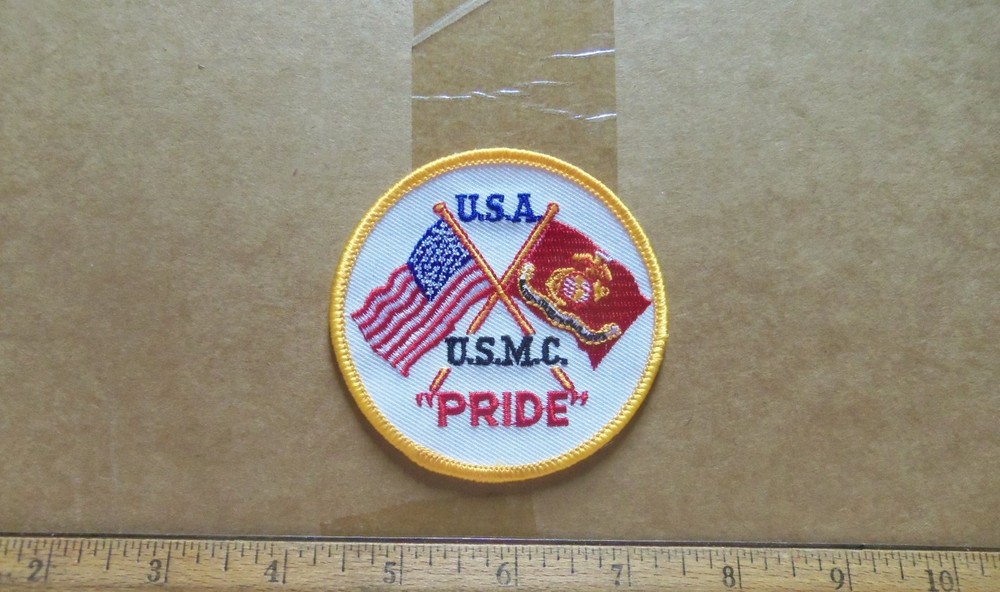 U.S.A. & U.S.M.C. Pride - Cross Flags Embroidered Patch