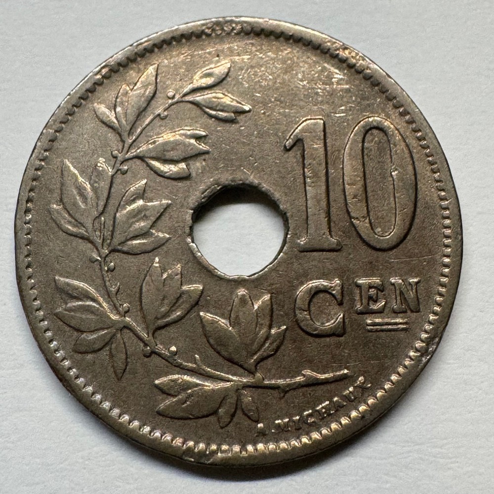 1925 Belgium 10 Centimes - Coin #C-023