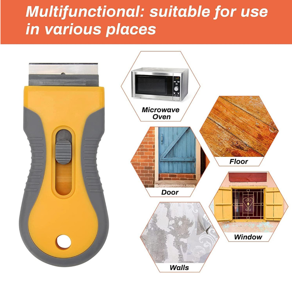 Razor Scraper Tools with 20 Blades Multipurpose Removal Two Tone Cleaning Tools