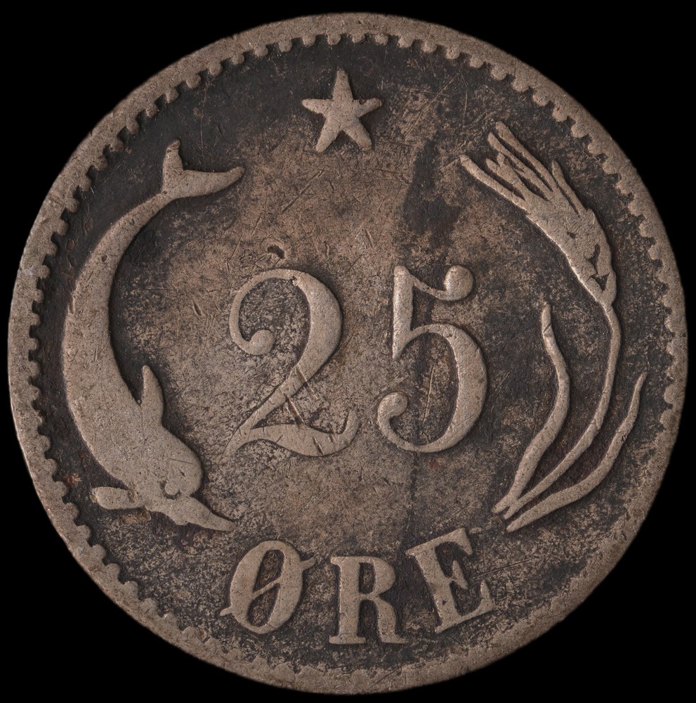 Denmark - 25 Ore - 1891 - KM#796 - J