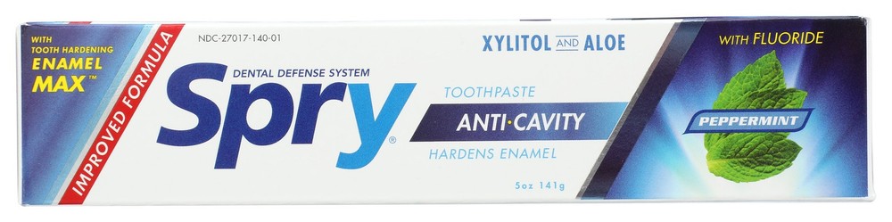 Spry Anti-Cavity Toothpaste Peppermint 5 Oz 3 Pack