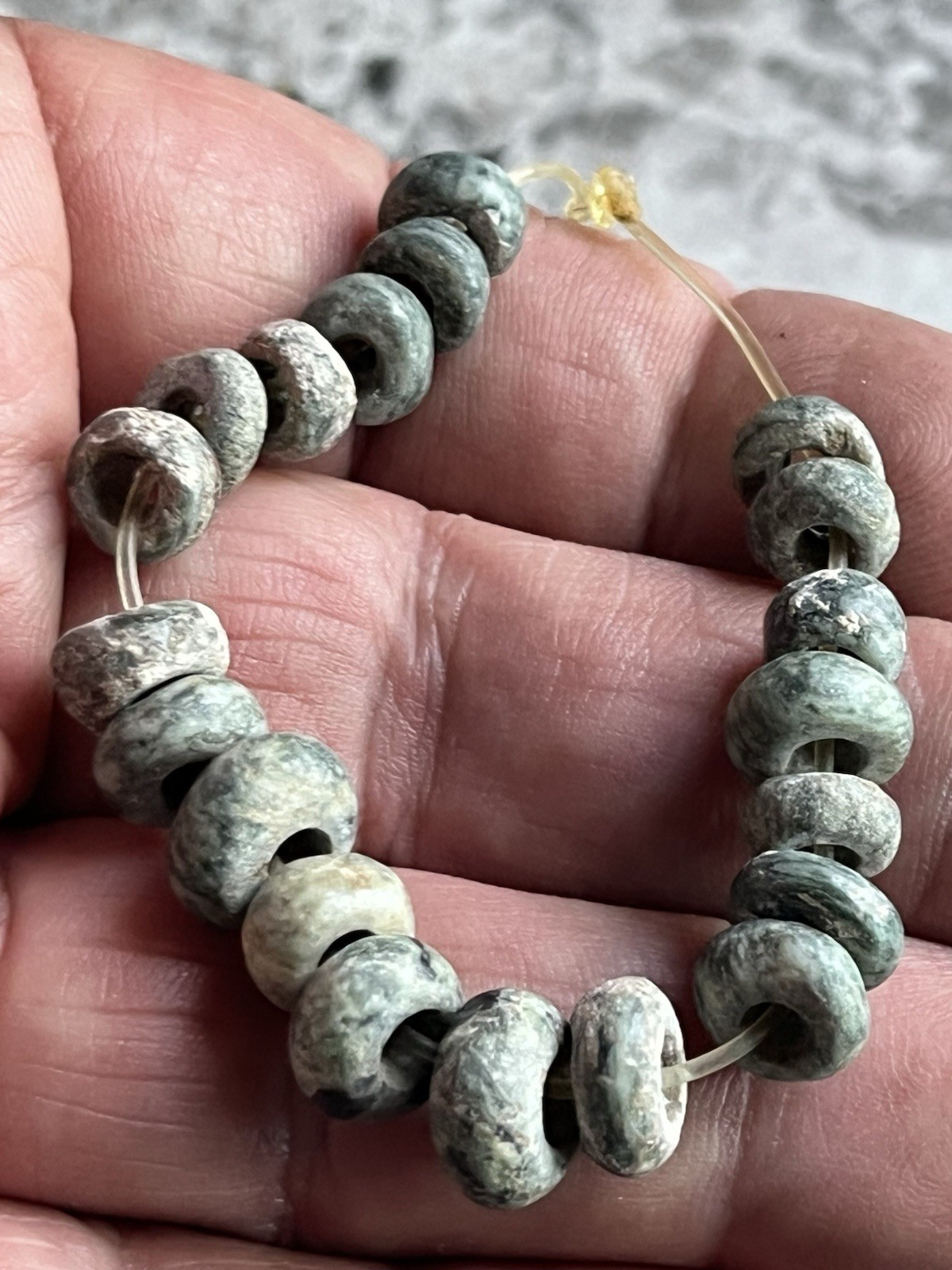 20 Jade Beads PreColumbian Ancient Artifacts Teotihuacan Mayan Free Shipping