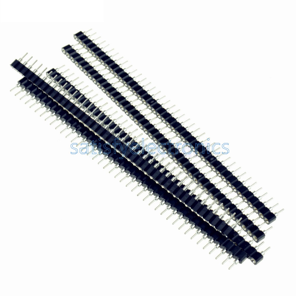 10PCS Strip Tin PCB Female IC Breakable 40pin Single Row Round Header Socket