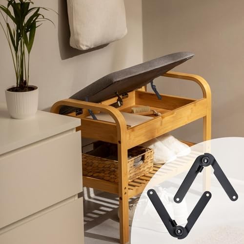 180 Degree Rotatable Support Hinges, 9 Inch Folding Lid Support Hinges 2 Pcs