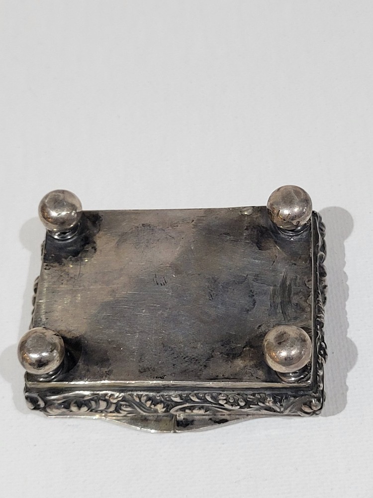Antique German Solid Silver Double Snuff Box, Circa 1853