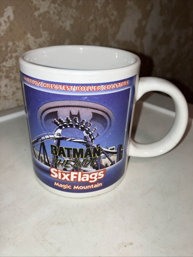 Six Flags Coffee Mug Worlds Greatest Roller Coaster Cup