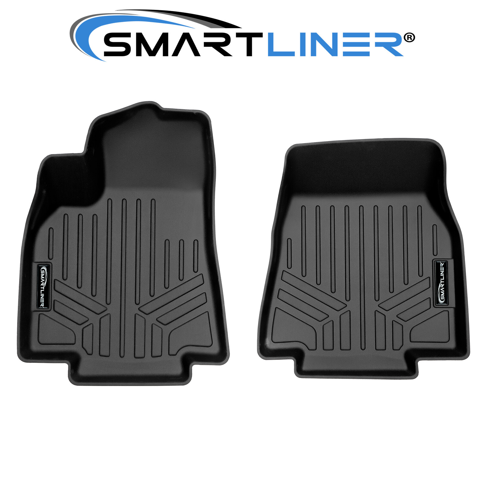 SMARTLINER Custom Fit Black 1st Row Floor Mat Liners for 2020-2025 Tesla Model Y