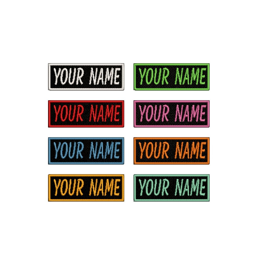 Custom Name Tag Personalized Embroidered Applique Patch Bikers, Uniforms Veteran