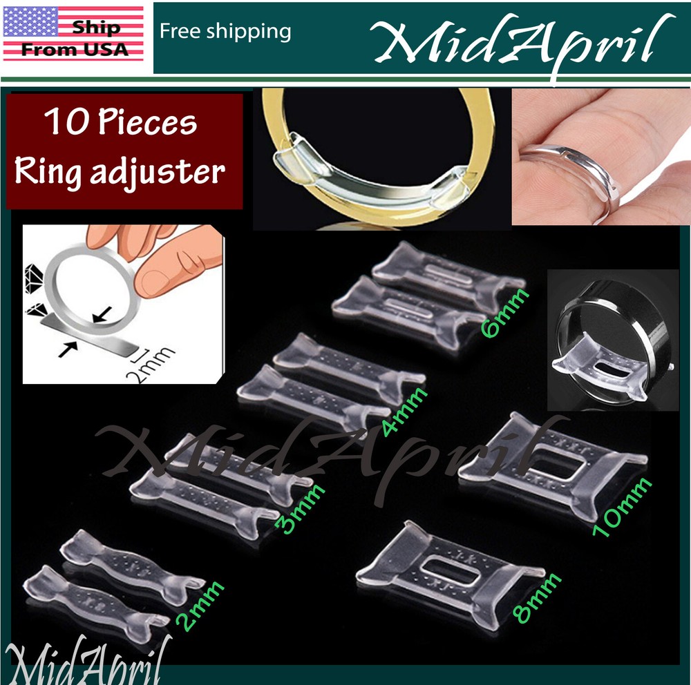 Ring Size Adjuster Invisible Resizer Reducer Set 10 Pieces