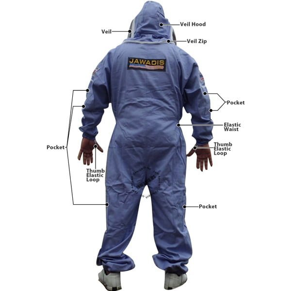 Purple Beekeeper Full Bee Suit Medium | Removable Veil, Zippered Design