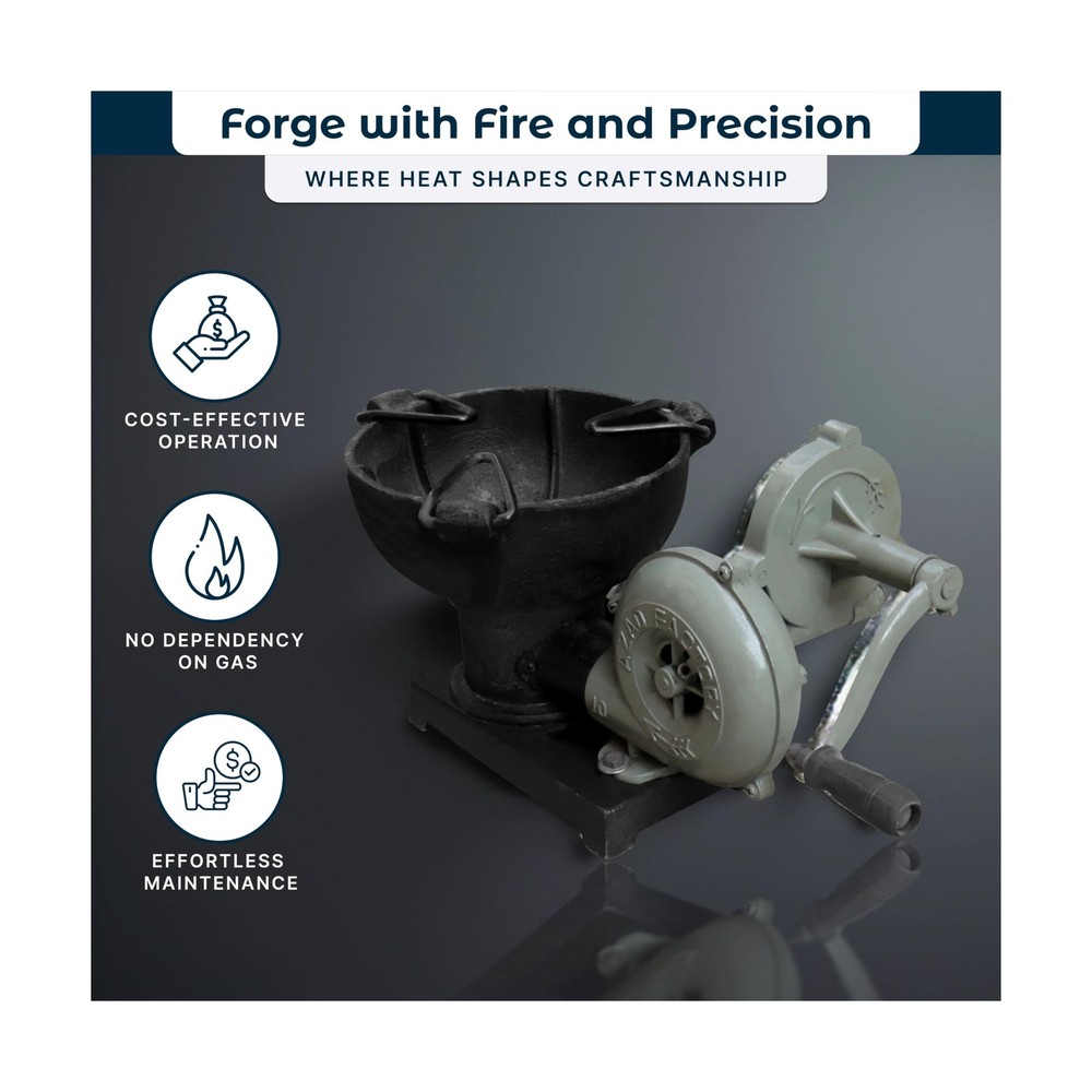 Simond Store Blacksmith's Forge with Hand Blower for Knife Making Blacksmithi...