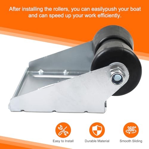 5-Boat Trailer Rollers with Panel Brackets Assembly, Keel Roller 12 Inch