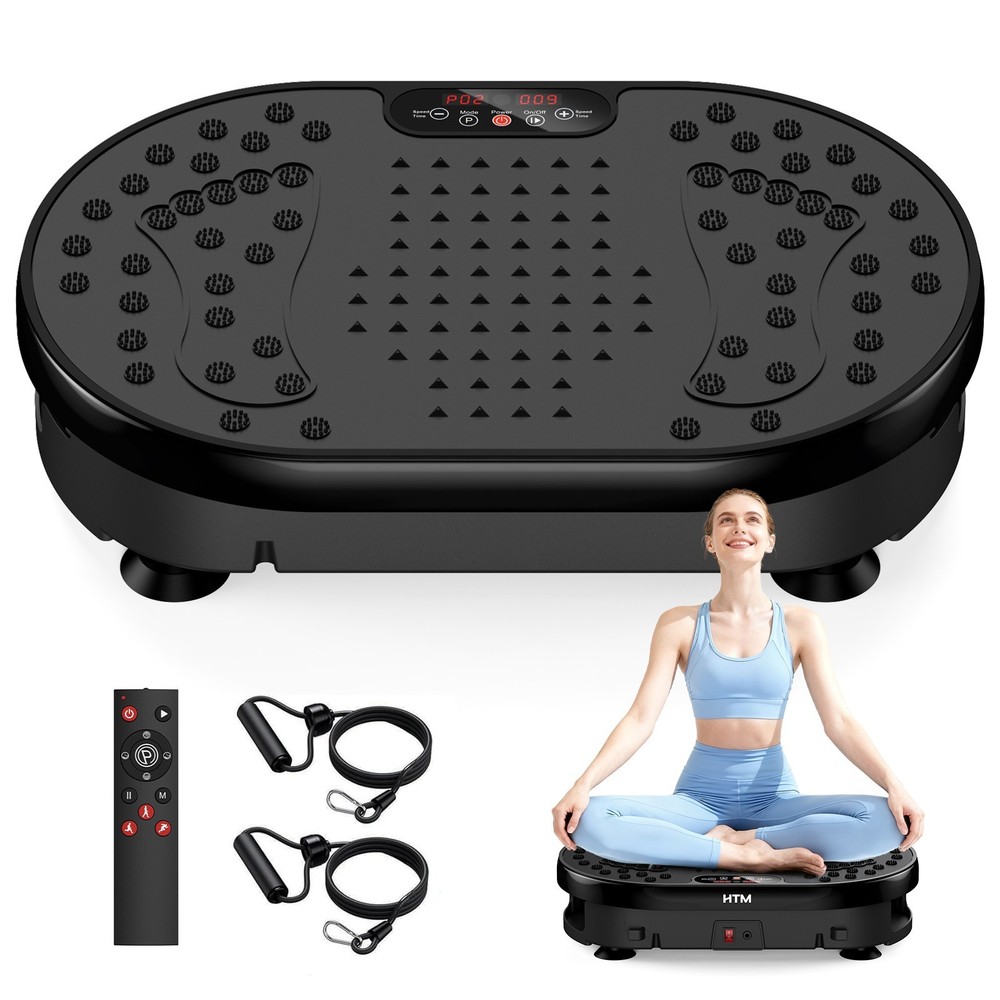 Vibration Plate Exercise Machine Fitness Platform Exercise Machine - Black