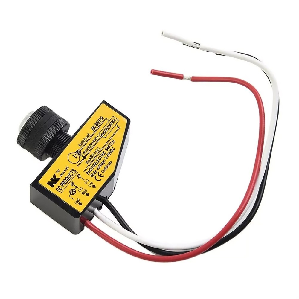 DC 8V-50V Photocell Light Sensor Switch For Automatic Switching Lights Control