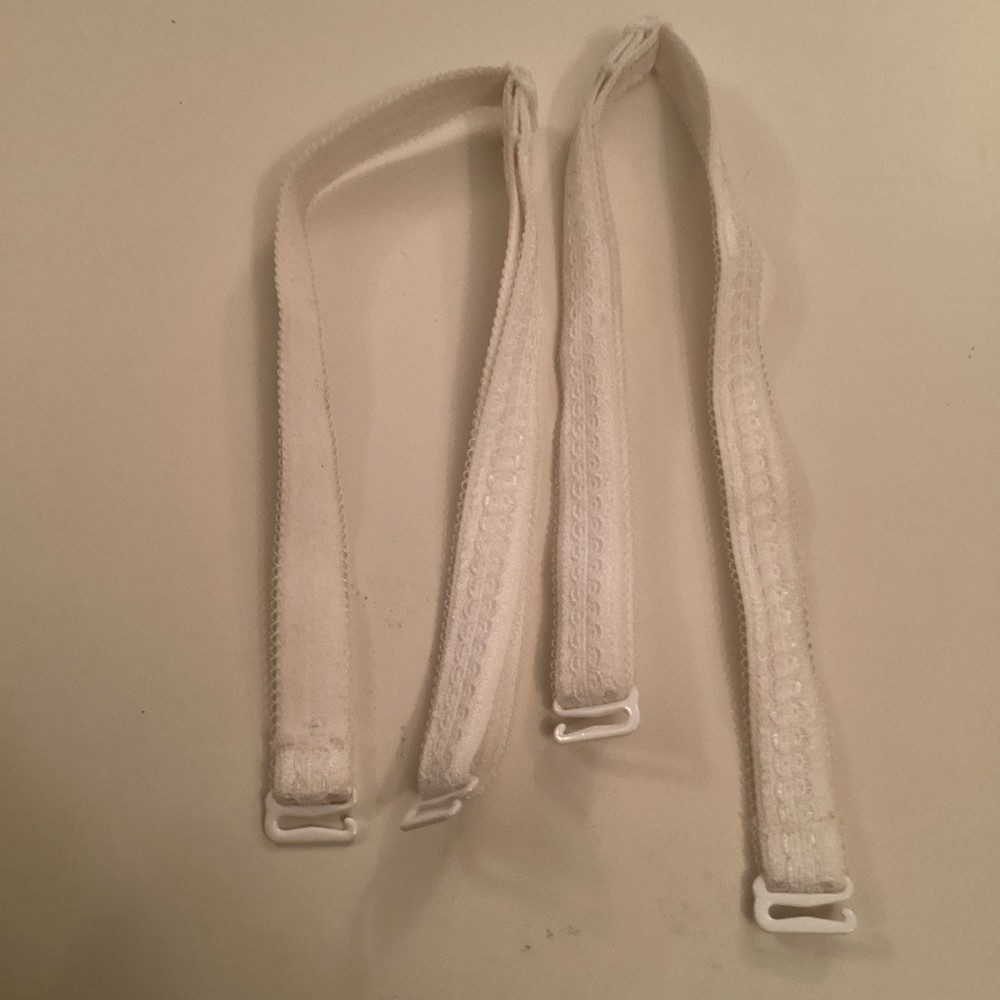 Bra Straps -Adjustable Detachable  Hook -Replacement -white