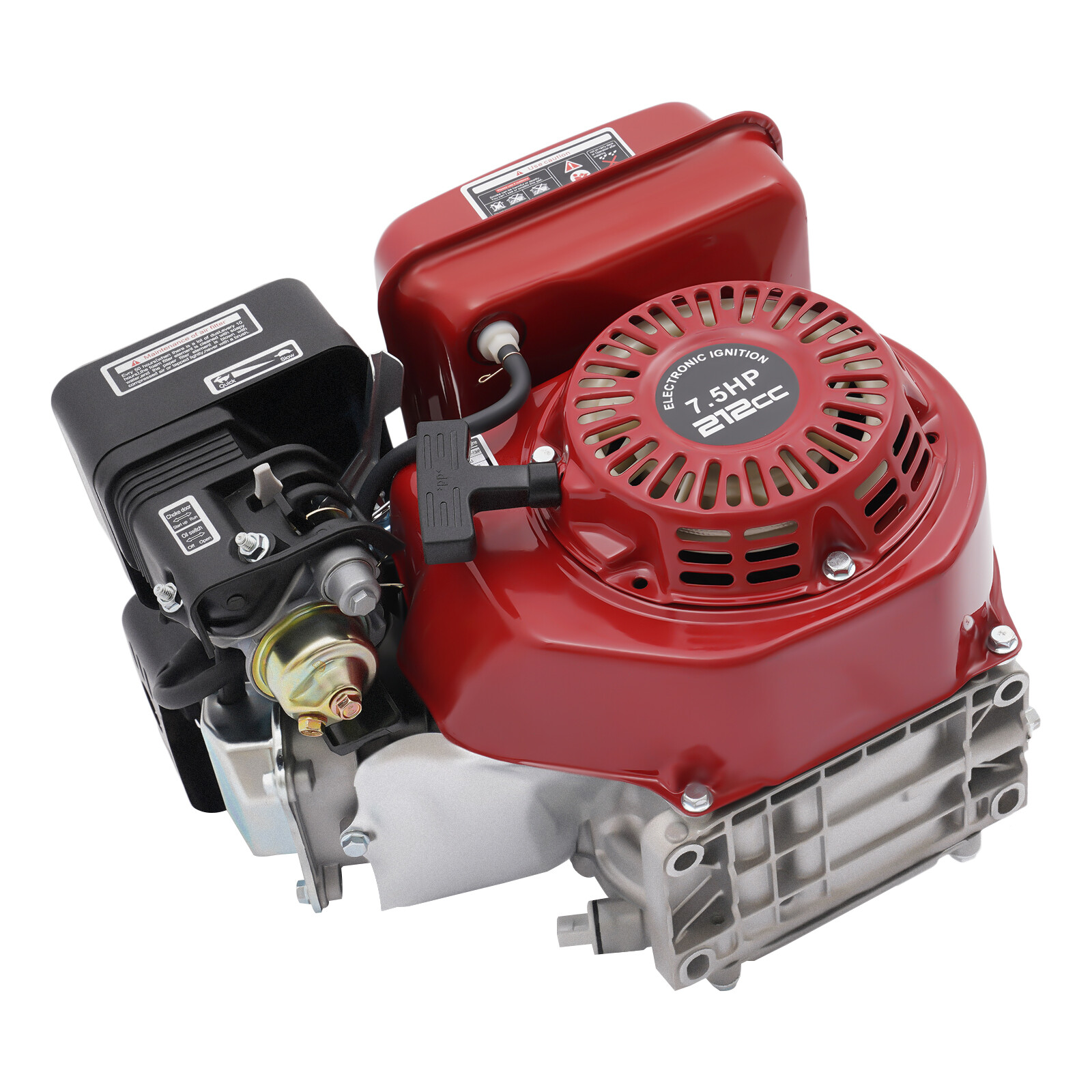 7.5HP Motor 4 Stroke Gas Powered Portable Engine 212cc Air Cooling Pull Start