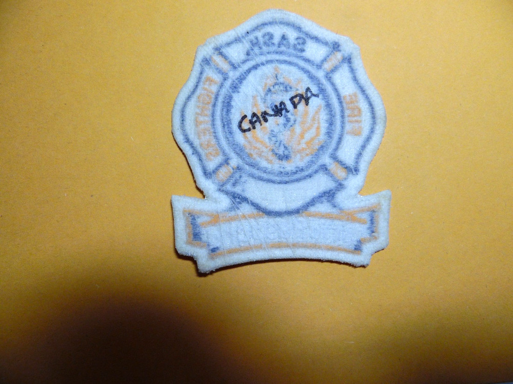 New SASKATCHEWAN, CANADA FIRE FIGHTERS SHOULDER PATCH