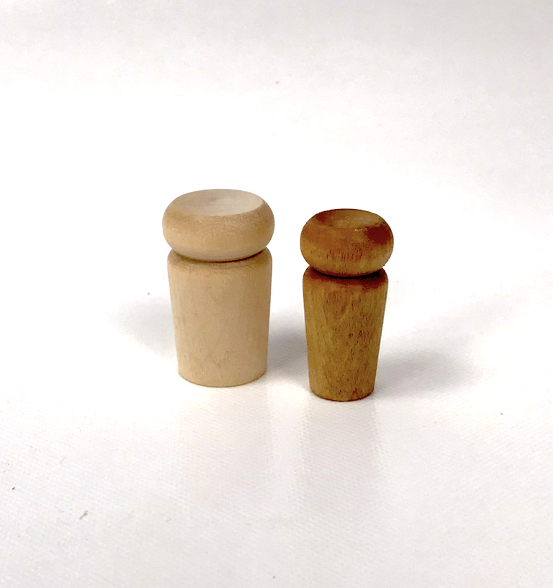 3/4 Inch Turned Wood Canteen Stoppers - Pack of 3 pcs.
