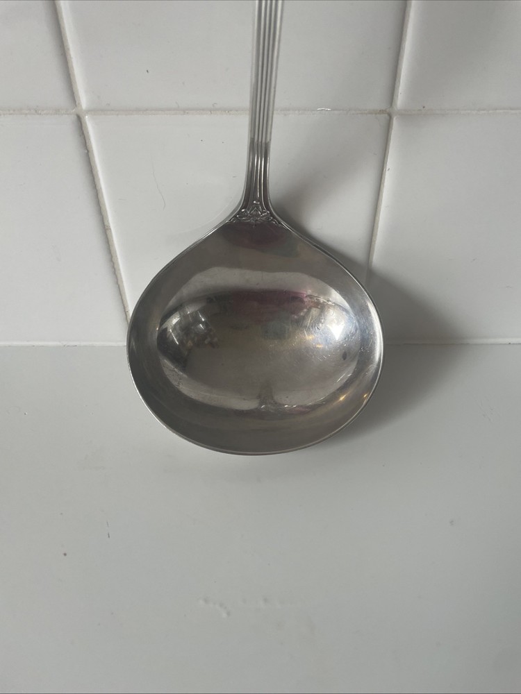 Ladle 12.5” Silver-plate 1901 Antique Reed & Barton Tiger Lily Extra Large Bowl