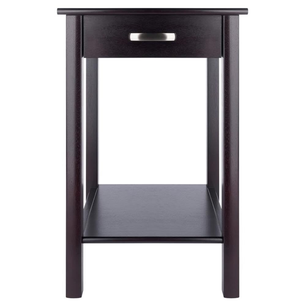 Liso Home Office Espresso End Table