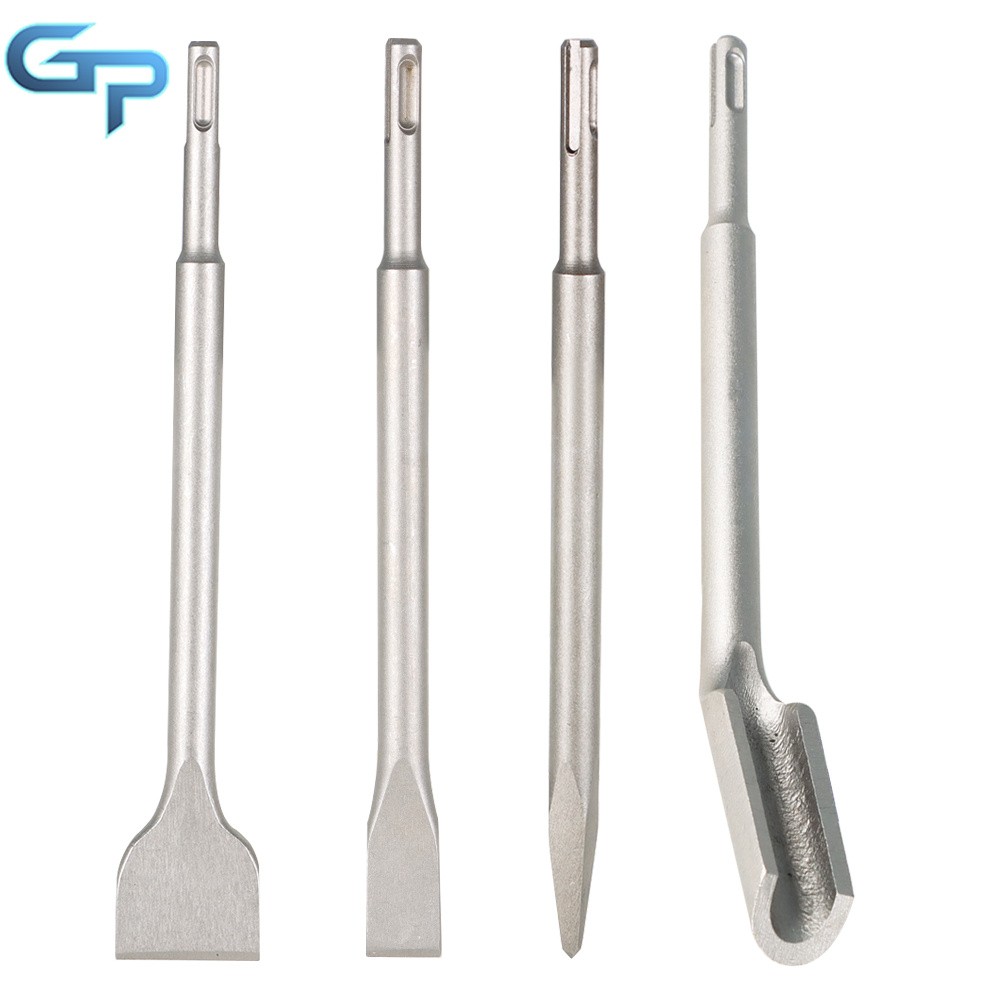 4 Pcs High Quality Flat Chisel Grooving Chisel Point Chisel SDS Plus Chisel Bits