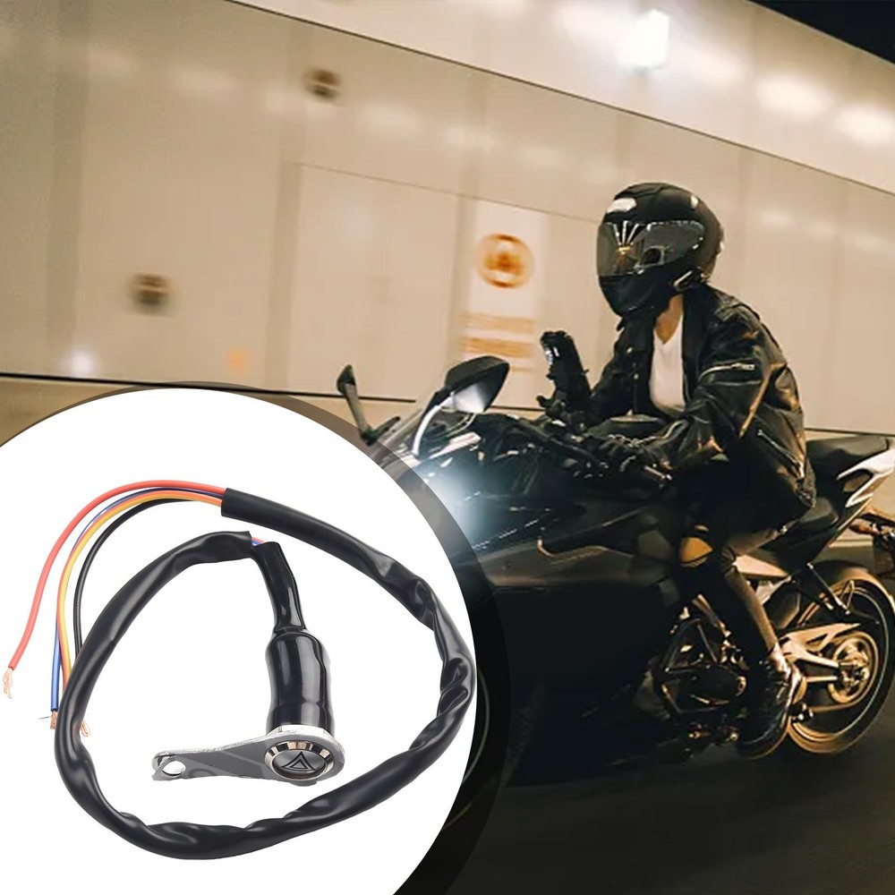 NEW Red LED Motorcycle Switch ON+OFF Handlebar Mount Push-Button 12V Work Light