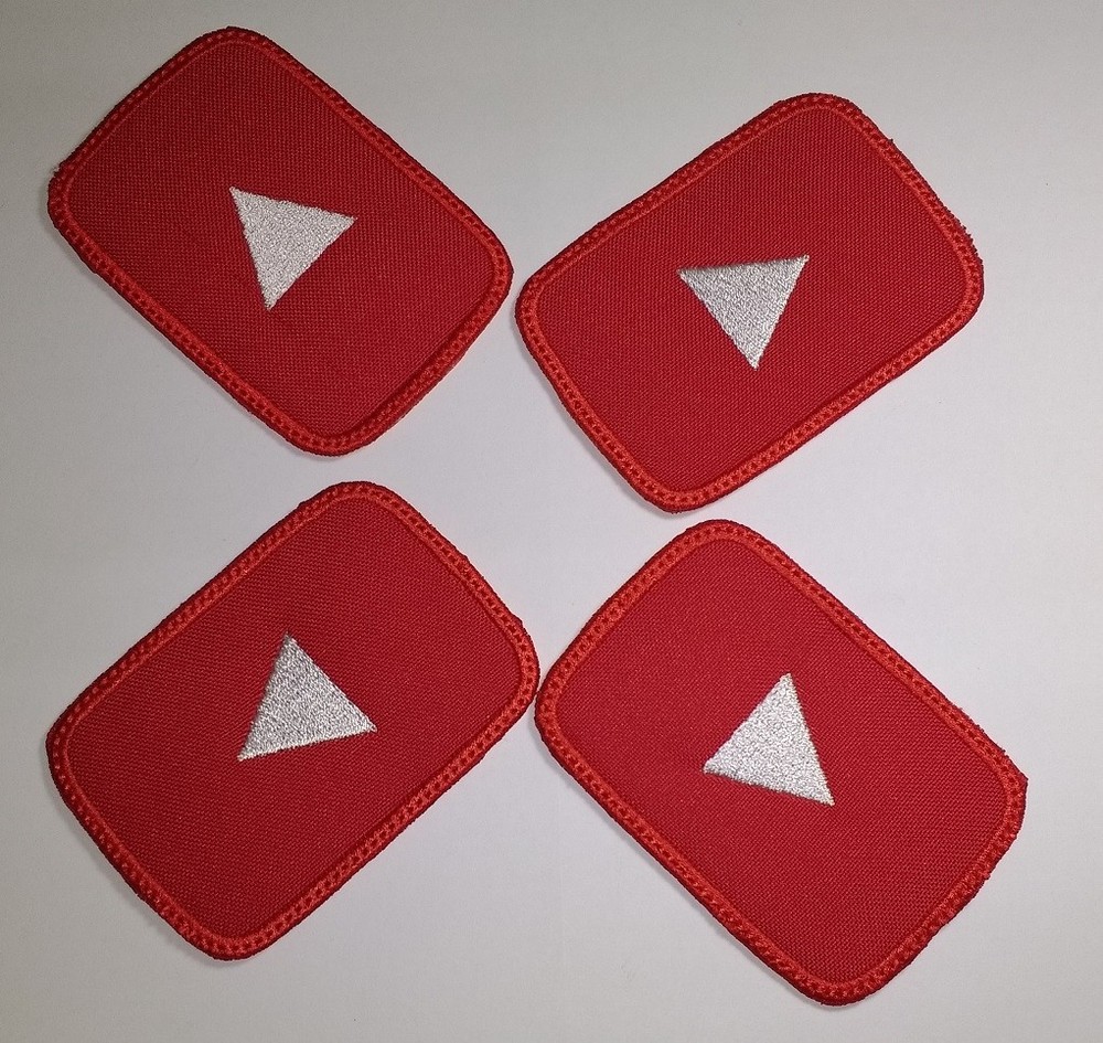 YOUTUBE PLAY BUTTON Embroidered Patch -