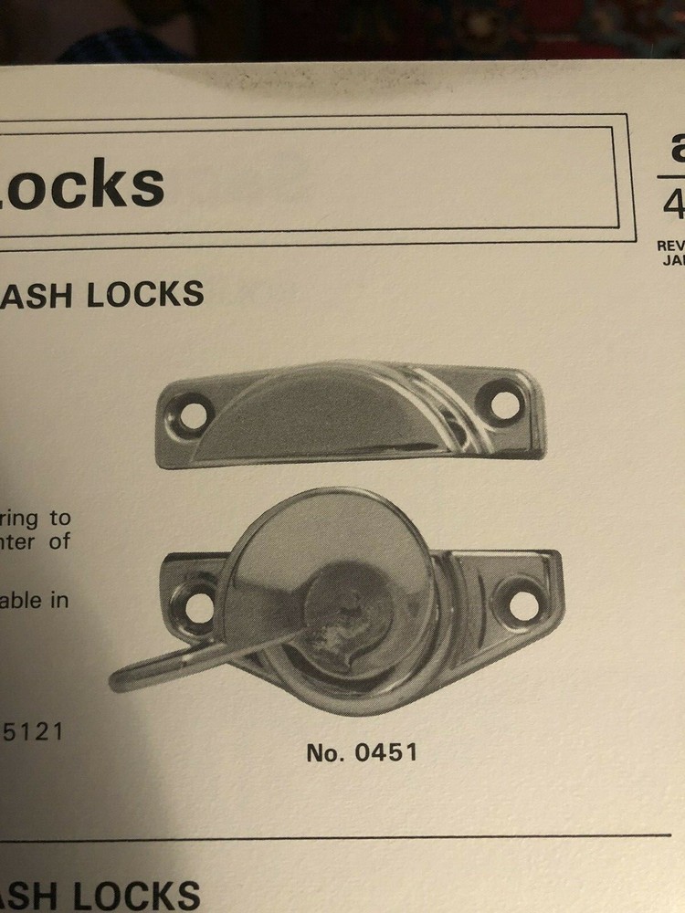 Baldwin 0451-030 Polished Brass Sash Window Locks