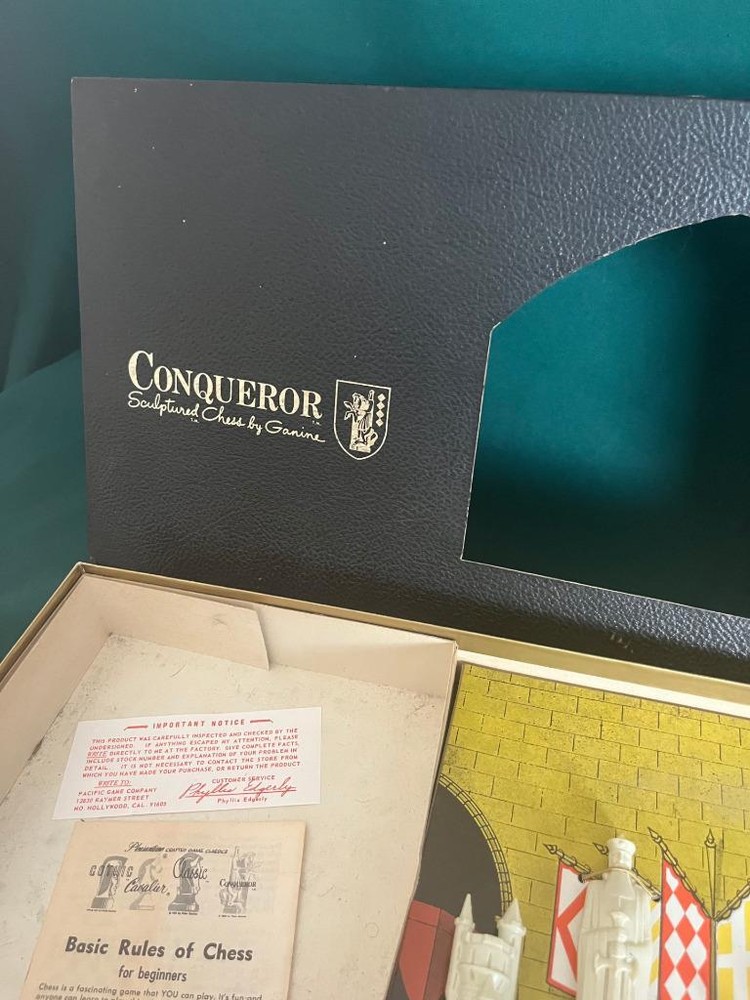 Vintage Chess Game Conqueror By Ganine Complete XLNT