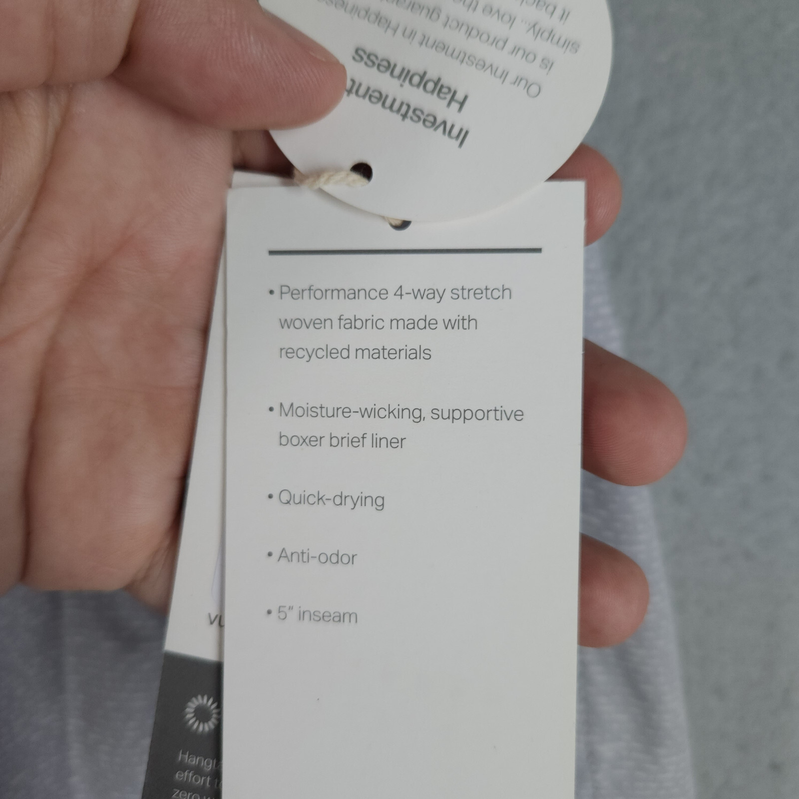 NEW Vuori Kore Shorts Mens XXL 2XL Gray Lined 5" Inseam Performance Athletic NWT