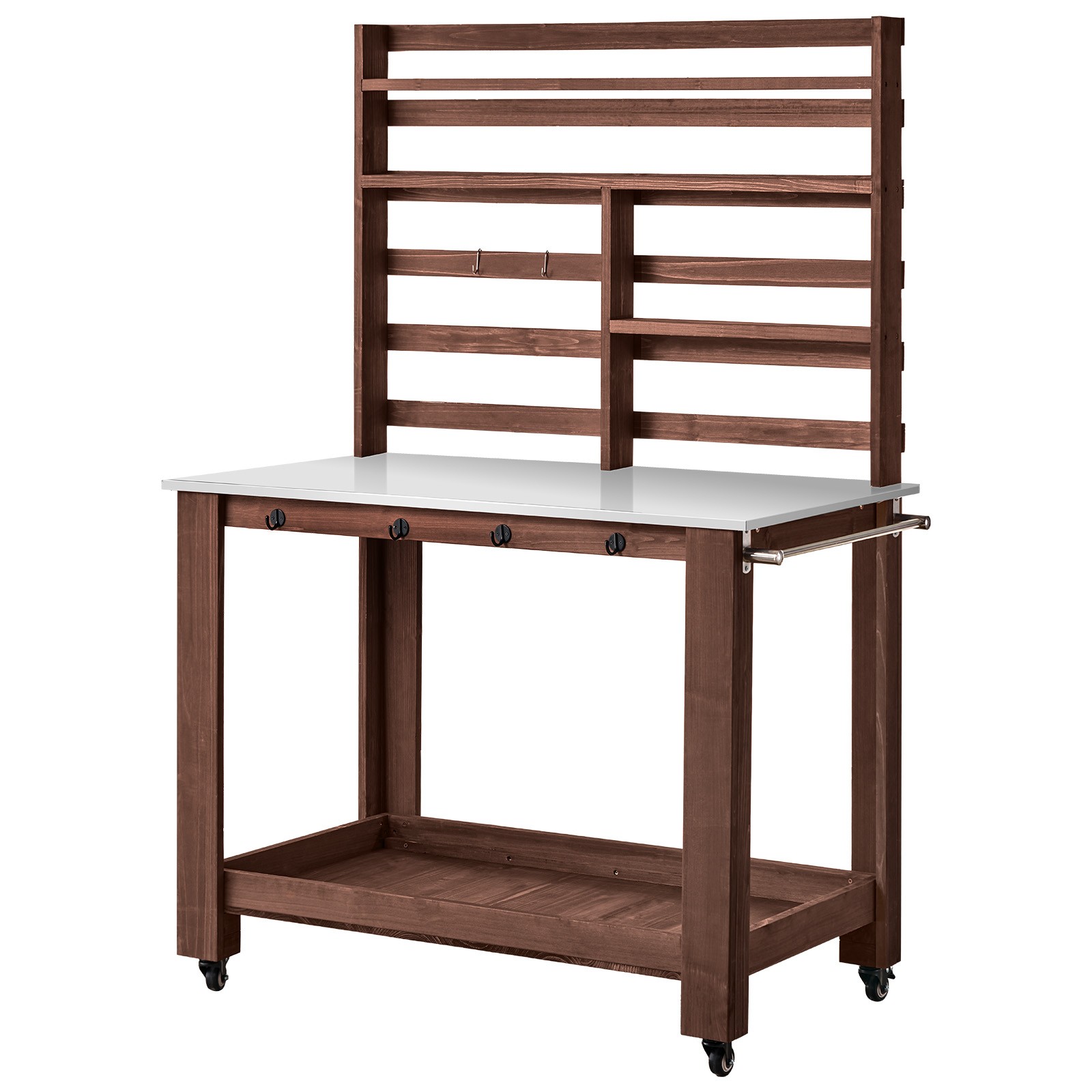 Uimoso Outdoor Gardening Workstation with Stainless Steel Tabletop