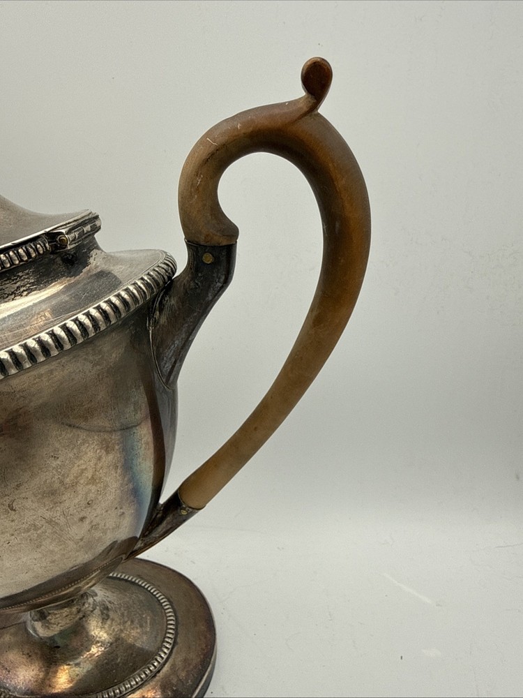 Vintage Silver And Copper Large Teapot