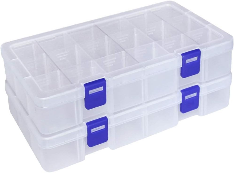 Plastic Organizer Container Storage Box Adjustable Divider Removable Grid Com...
