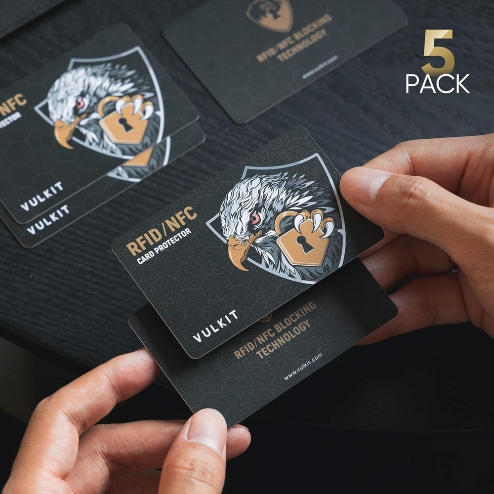VULKIT 5 Pack RFID Blocking Cards, RFID/NFC Protectors NFC 5pcs- Eagles