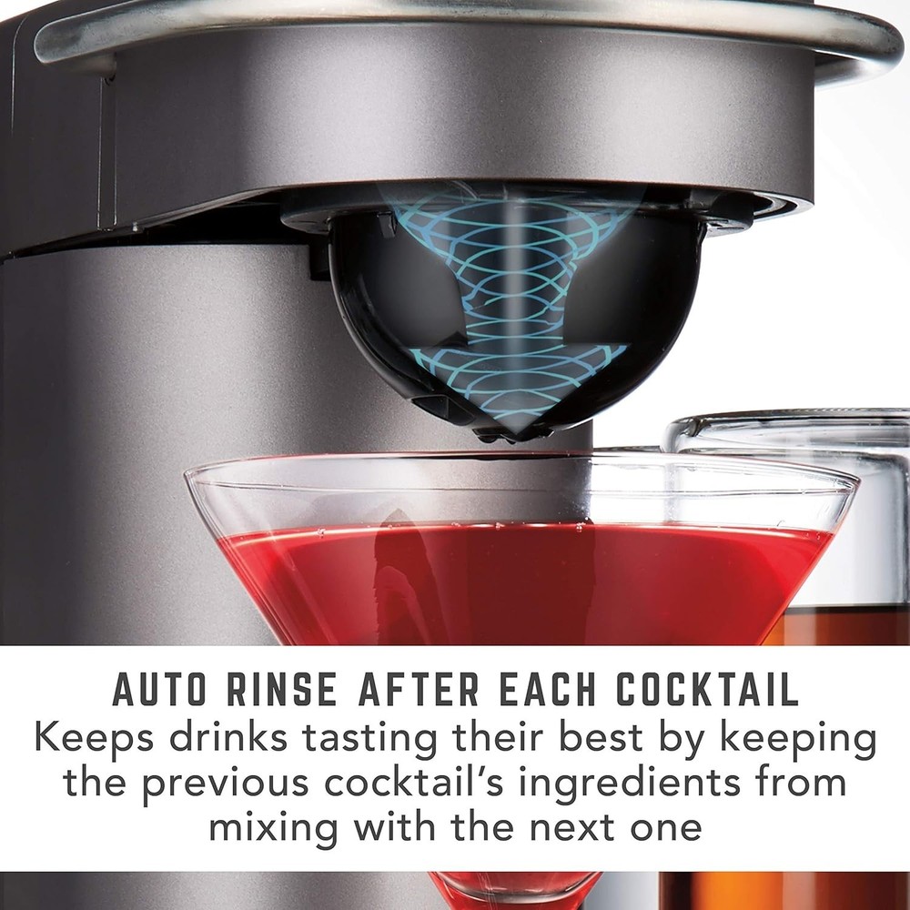 Bartesian 55300 Premium Cocktail Machine w/5 Canisters LCD Screen Gray