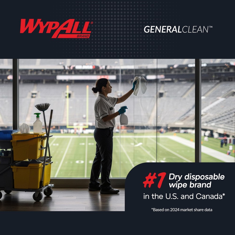 WypAll GeneralClean X60 Cloths Multi-Task Cleaning Wipes 10 Boxes, White