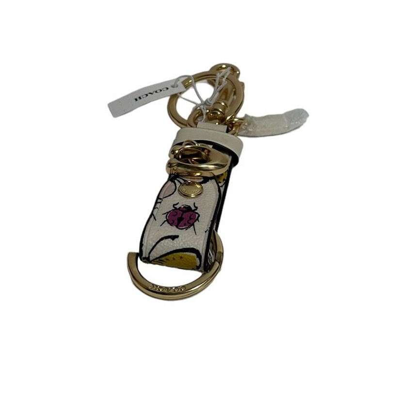 Coach Trigger Snap Bag Charm With Creature Print Keychain