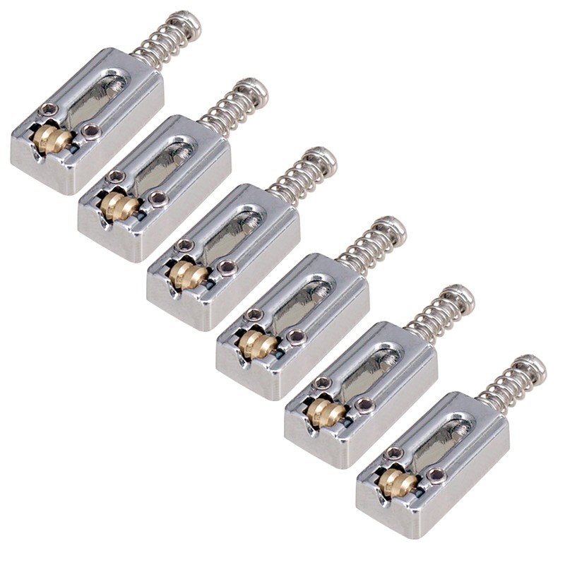 6Pack Upgrade Metal Roller Guitar Saddle Bridge String Saddles For E-Guitar C