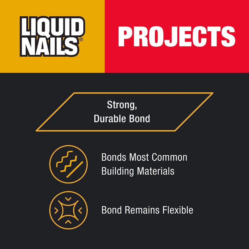 (6 pack) Liquid Nails 10 oz Interior Projects Latex Construction Adhesive Tan