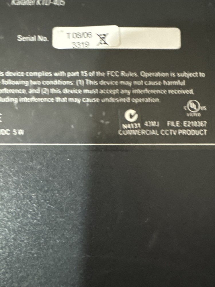 GE Interlogix KALATEL PTZ System Controller Keyboard Joystick KTD-405