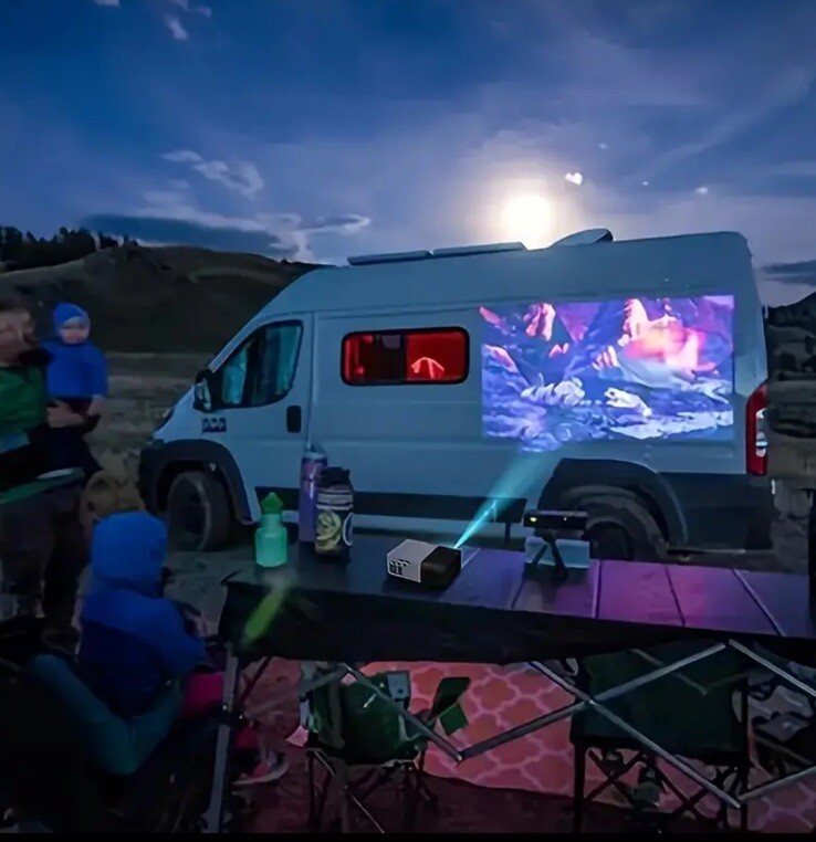 Compact 3000+ Lumens HD Mini Projector - Vivid 3D Visuals, Broad Compatibility