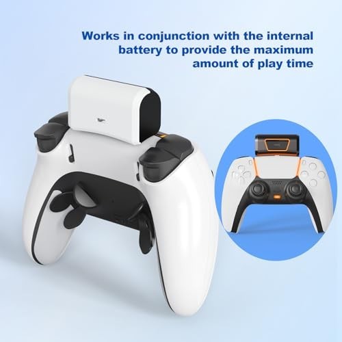 Rechargeable 2000mAh Battery Pack for PS5 DualSense/Edge Controller, Wireless Ch