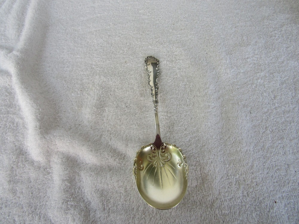 RARE VINTAGE DESIGN [ ROGERS AA ] SILVERPLATED 8-1/2" SERVING SPOON~~CLEAN!