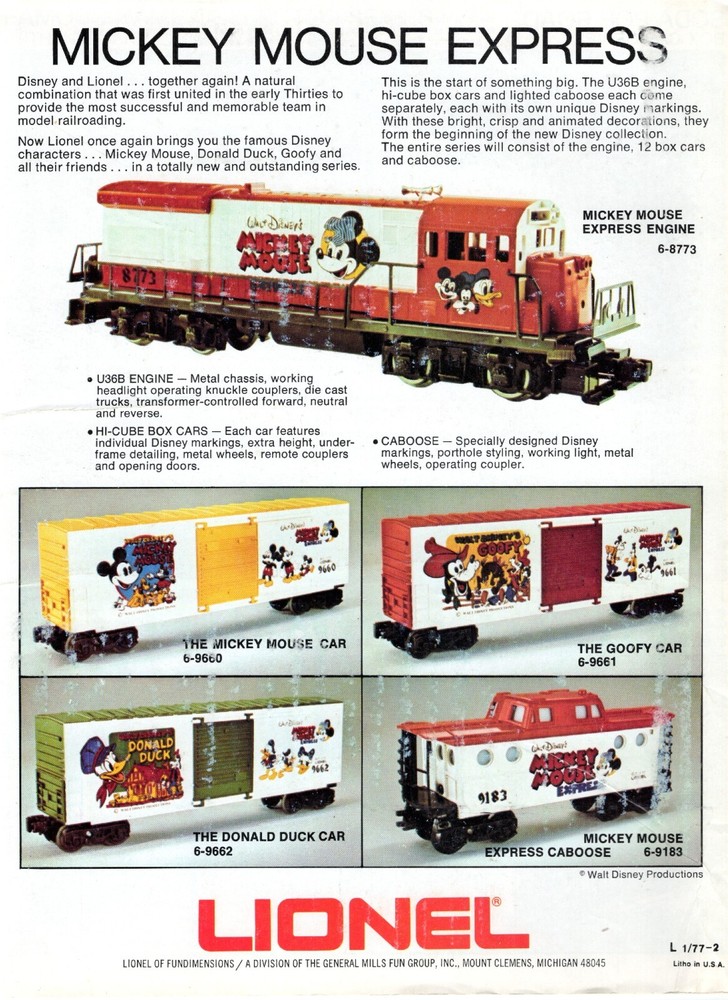 1977 Lionel 0/027 Train Catalog - virtually New - 24 pages