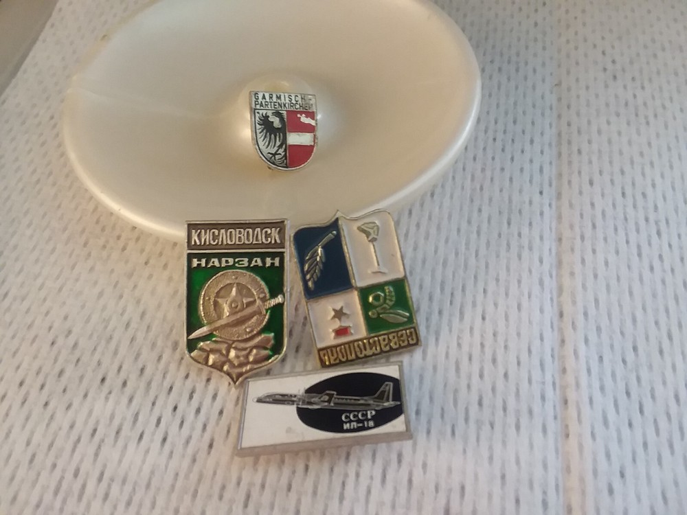 Four Vintage Soviet Era Russian Pins